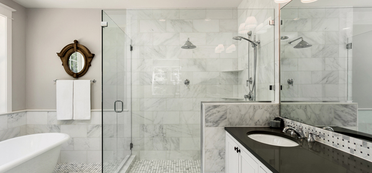 bathroom shower door installation in El Rio