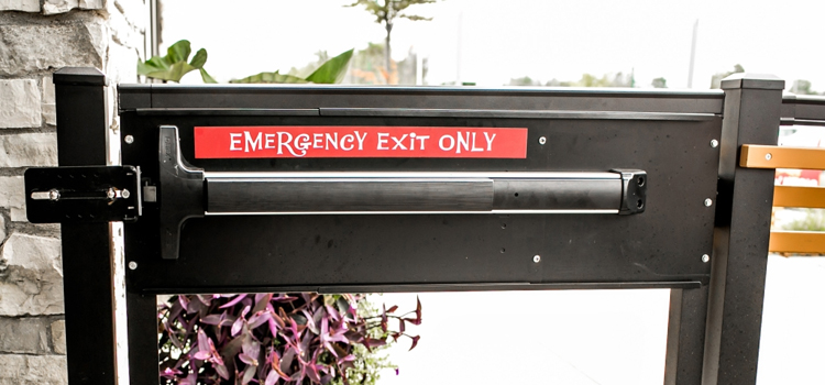emergency push bar installation in El Rio
